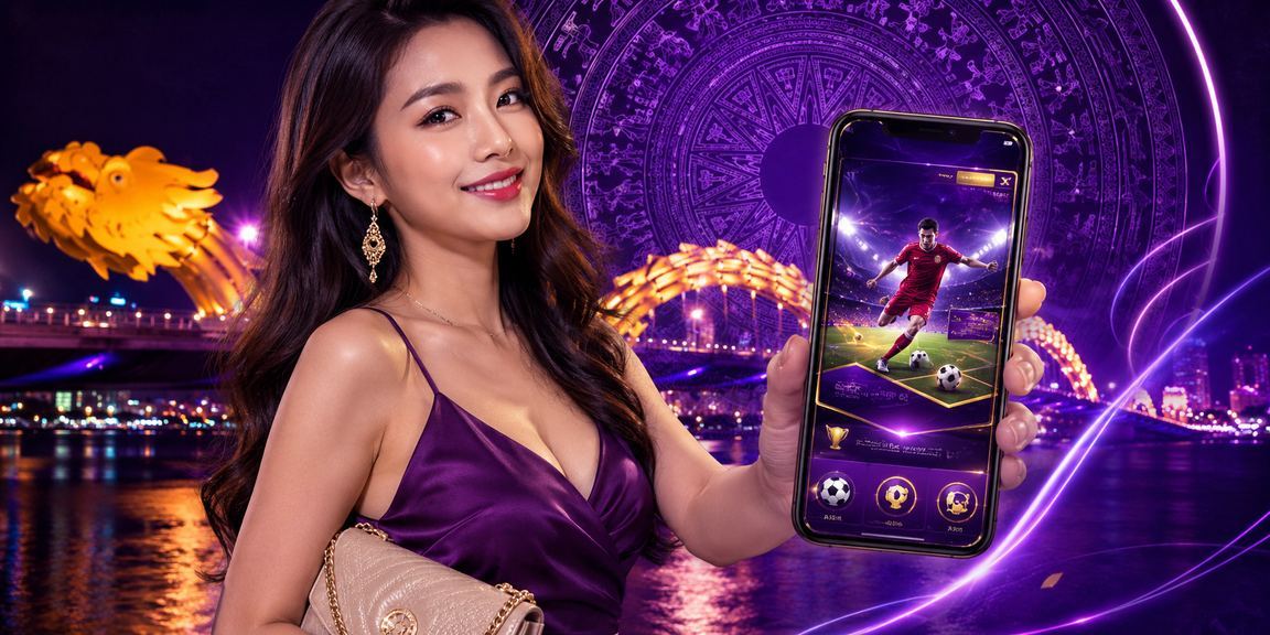 Không khí cá cược thể thao sôi động tại Đà Nẵng về đêm dưới ánh đèn neon
