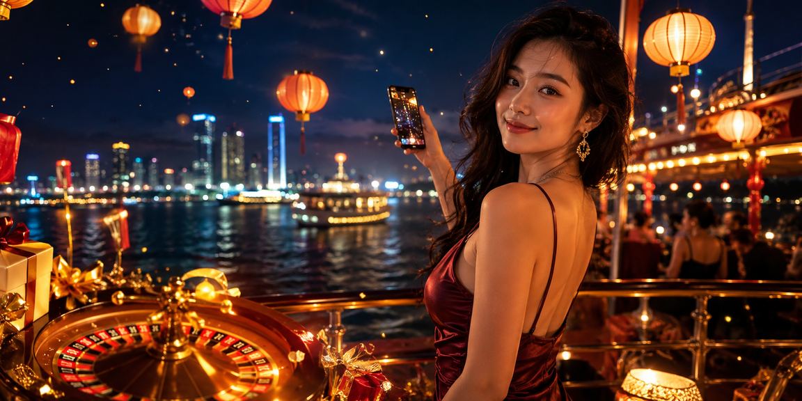 Bàn Roulette casino bên ánh đèn lồng Hội An về đêm